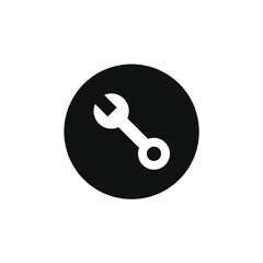 wrench icon inside black circle