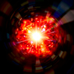 Big splash in universe. Space background. Colorful lights.The elements of this image furnished by NASA.