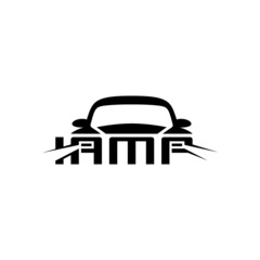 Car lamp text, business logo design.