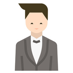 groom flat icon