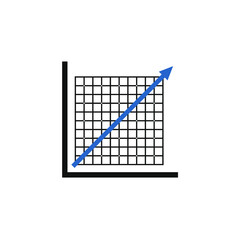 square graphic with blue arrows slanting in the middle