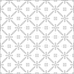 Vector pattern with symmetrical elements . Repeating geometric tiles from striped elements. black patterns.for fabric, wallpaper, packaging. Decorative print.