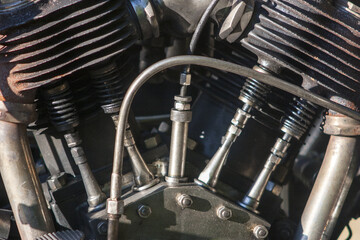 unikatowy stary angielski silnik motocyklowy © qrrr