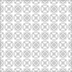 Vector pattern with symmetrical elements . Repeating geometric tiles from striped elements. black patterns.for fabric, wallpaper, packaging. Decorative print.