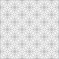Vector pattern with symmetrical elements . Repeating geometric tiles from striped elements. black patterns.for fabric, wallpaper, packaging. Decorative print.