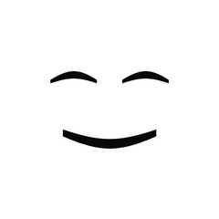 a smiling icon with closed eyes
