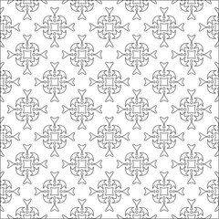 Vector pattern with symmetrical elements . Repeating geometric tiles from striped elements. black patterns.for fabric, wallpaper, packaging. Decorative print.