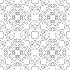 Vector pattern with symmetrical elements . Repeating geometric tiles from striped elements. black patterns.for fabric, wallpaper, packaging. Decorative print.