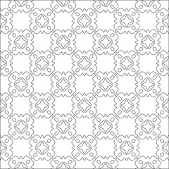 Vector pattern with symmetrical elements . Repeating geometric tiles from striped elements. black patterns.for fabric, wallpaper, packaging. Decorative print.