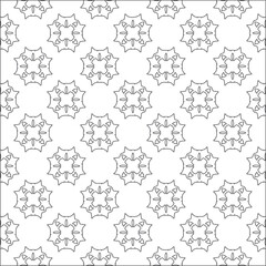 Vector pattern with symmetrical elements . Repeating geometric tiles from striped elements. black patterns.for fabric, wallpaper, packaging. Decorative print.