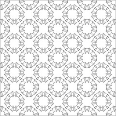 Vector pattern with symmetrical elements . Repeating geometric tiles from striped elements. black patterns.for fabric, wallpaper, packaging. Decorative print.
