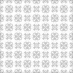 Vector pattern with symmetrical elements . Repeating geometric tiles from striped elements. black patterns.for fabric, wallpaper, packaging. Decorative print.