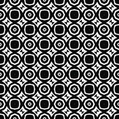 Flower geometric pattern. Seamless vector background. White and black ornament. Ornament for fabric, wallpaper, packaging. Decorative print 