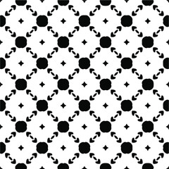 Flower geometric pattern. Seamless vector background. White and black ornament. Ornament for fabric, wallpaper, packaging. 

Decorative print
