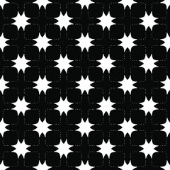Flower geometric pattern. Seamless vector background. White and black ornament. Ornament for fabric, wallpaper, packaging. 

Decorative print
