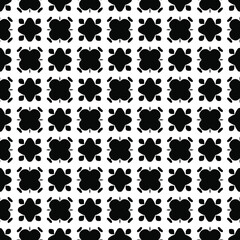 Flower geometric pattern. Seamless vector background. White and black ornament. Ornament for fabric, wallpaper, packaging. 

Decorative print
