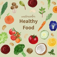 watercolor food vegetable illustration