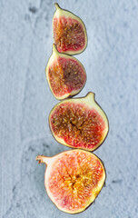 the cut figs levitate vertically in the air