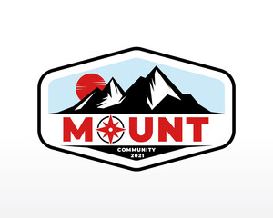 Mountain Logo design vector Illustration