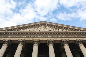 Madeleine church in Paris, France