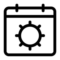 Sun Line Icon Vector