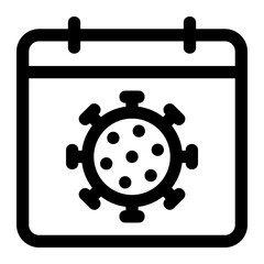 Virus Line Icon Vector