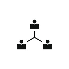 three people icons linked by a line