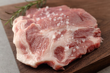 trimmed and fresh pork neck