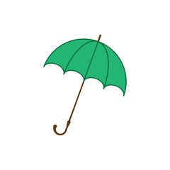 The rain umbrella icon is green on a white background.