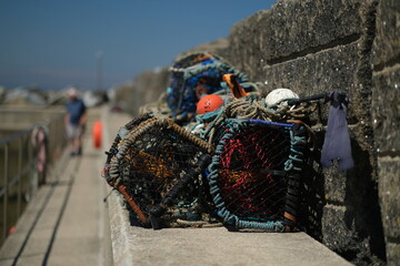 Crab baskets waiting to be used