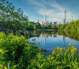 Obraz premium Central Park, New York City at the lake