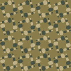 Rounded abstract seamless pattern - accent for any surfaces.
