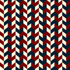 Vector seamless pattern. Abstract Festive design background concept in traditional American colors - red, white, blue. Modern stylish abstract texture. Template for print, textile and decoration.