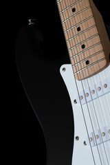 black electric guitar