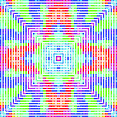 Creative lines pattern colored squares. Colored art festival abstract lines symmetrical background. Mosaic colorful beautiful squares. Modern art color pattern ornament decorative illustration.