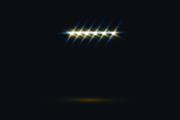 Spot lighting of the stage. Vector eps10