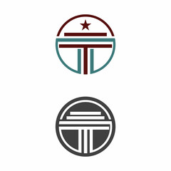 Ancient Pillar Columns Greek Rome Athens Historical Building logo design