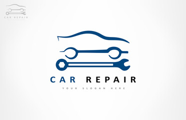 Car repair logo. Auto illustration.
