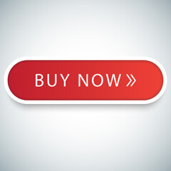 Buy now button vector isolated on gray background. Buy now button for web site, label, banner and app. Creative business concept, vector illustration