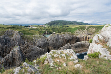 cliffs with turquoise sea in cantabria