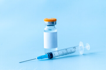 Coronavirus vaccine vial bottle for injection
