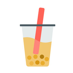 Vector illustration of bubble tea drink.