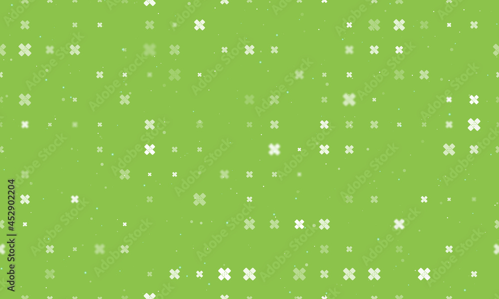 Aufkleber seamless background pattern of evenly spaced white adhesive plaster symbols of different sizes and o