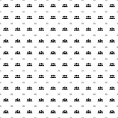 Fototapeta na wymiar Square seamless background pattern from geometric shapes are different sizes and opacity. The pattern is evenly filled with big black people symbols. Vector illustration on white background