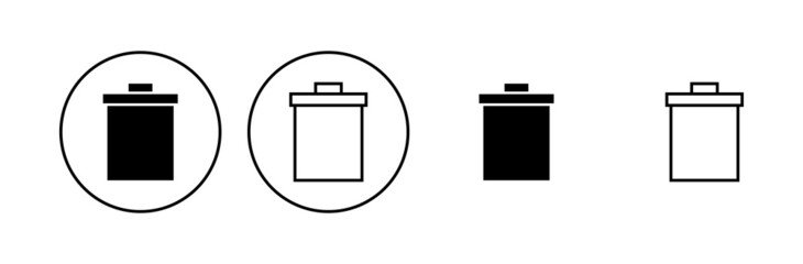 Trash icon set. trash can icon. delete icon vector. garbage