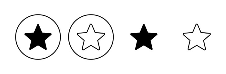 Star Icon set. rating icon vector. favourite star icon