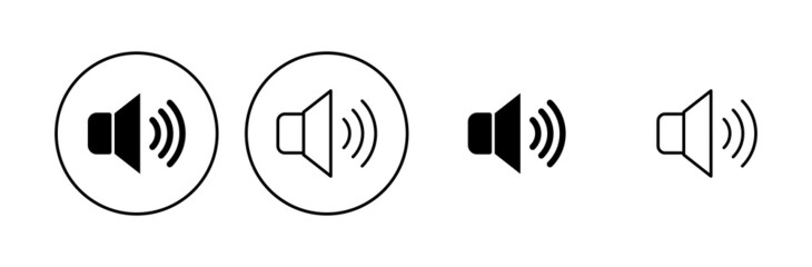 Speaker icon set. volume icon vector. loudspeaker icon vector. sound symbol