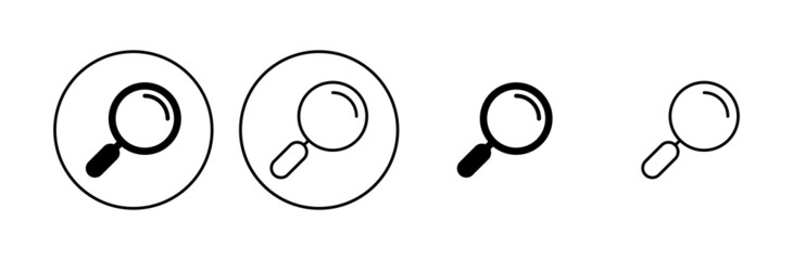 Search icon set. search magnifying glass icon