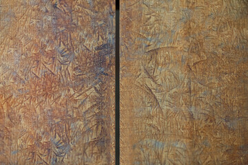 Brown Wooden Background. Top View, Copy Space.