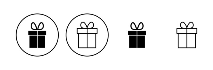 Gift icon set. gift vector icon. birthday gift